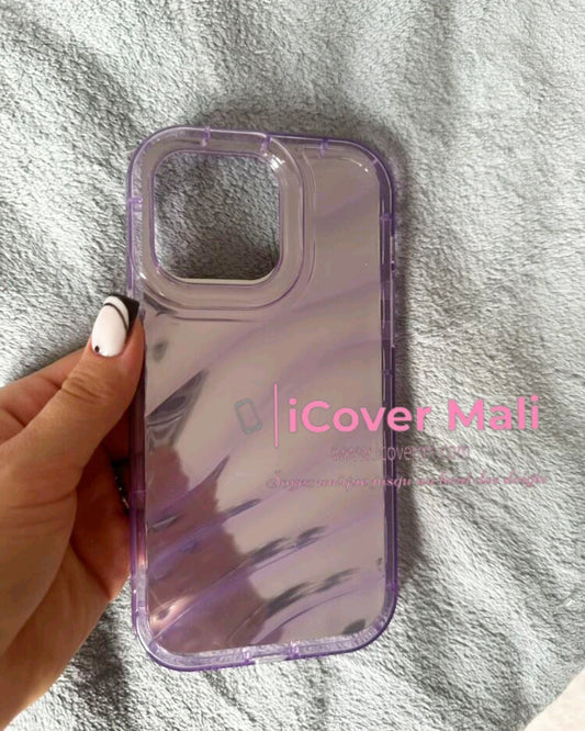 Coque texturée couleur violet