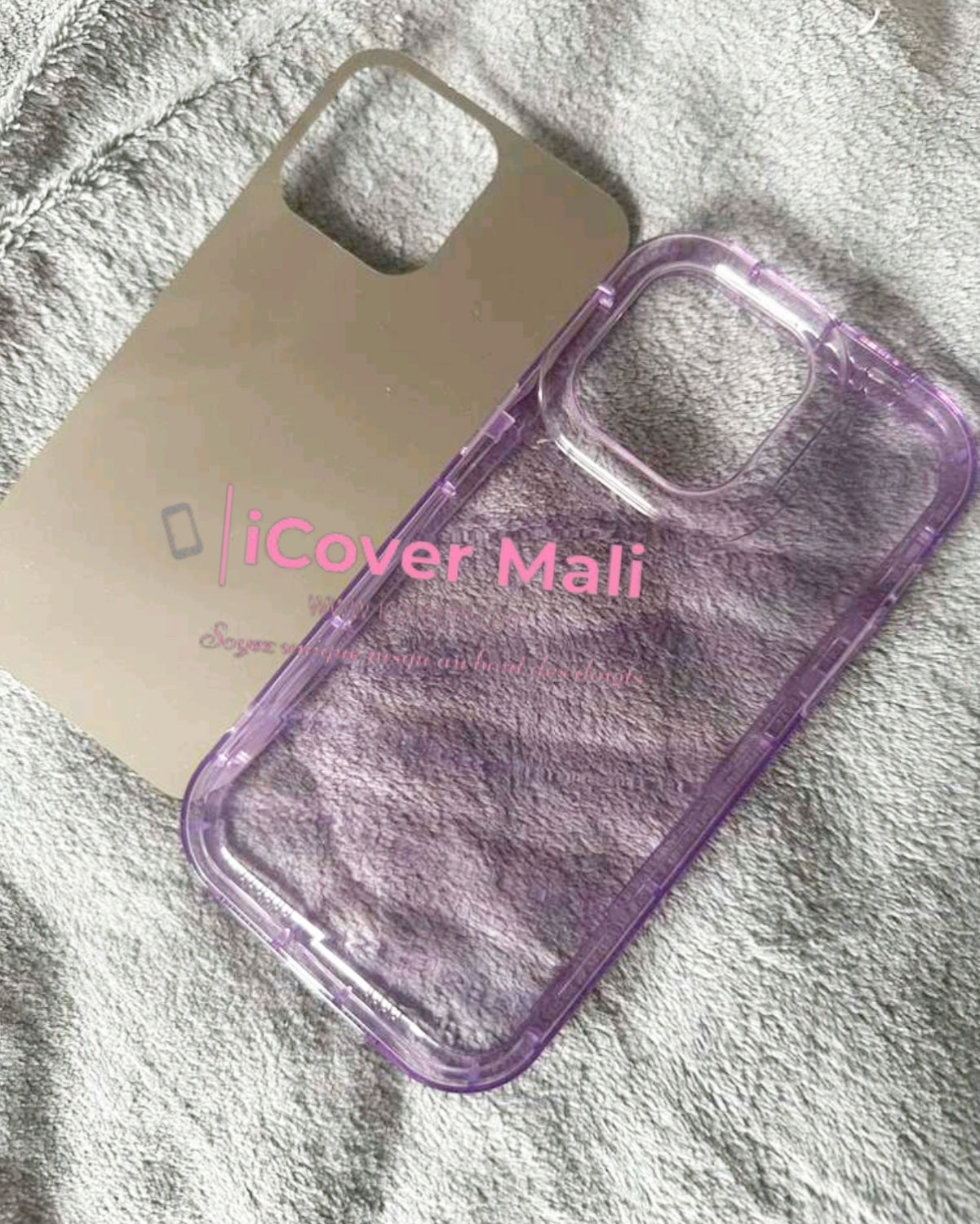 Coque texturée couleur violet