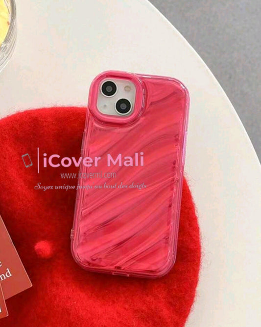 Coque texturée rose