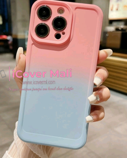 Coque rose bleue dégradée