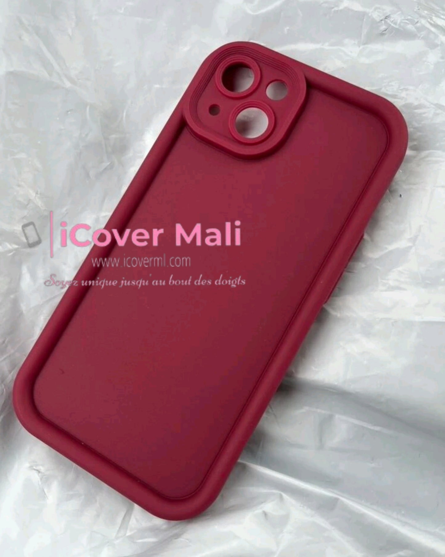 Coque rouge bordeaux en silicone