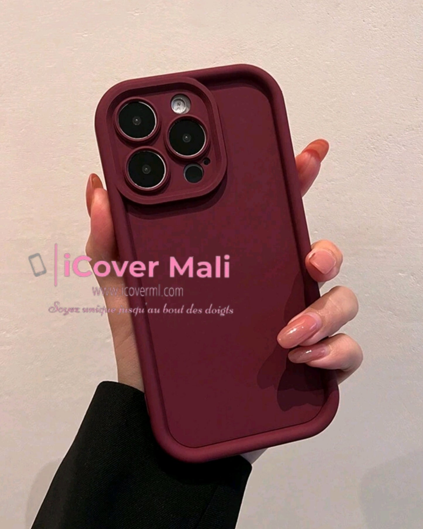 Coque rouge bordeaux en silicone